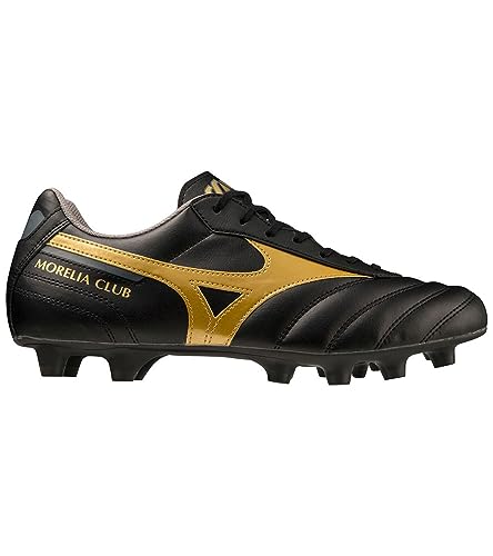 Mizuno Morelia Ii Club, Scarpe Da Football, Unisex - Adulto, Black/Gold (Numeric_45)