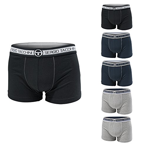 Sergio Tacchini Set 6 Paia Slip/Boxer Uomo Assortito Cotone Bielastico (6 Paia Boxer Art.9000-3 / S)