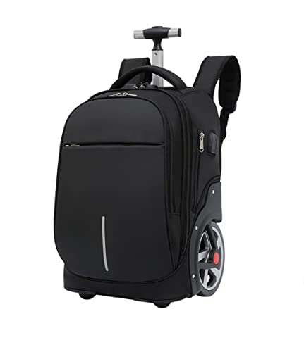 Sydarsyn Zaino Con Ruote Zaino Uomo 19 Pollici Grande Trolley Zaino Porta Pc Portatili Lavoro Antifurto Laptop Computer Borse Zaini Con Caricatore Usb