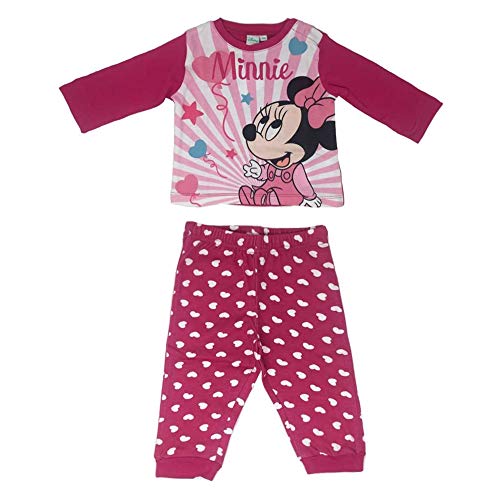 Pigiama Neonato Ufficiale Disney Minnie Baby Maniche Lunghe In Pile Bambina 3440