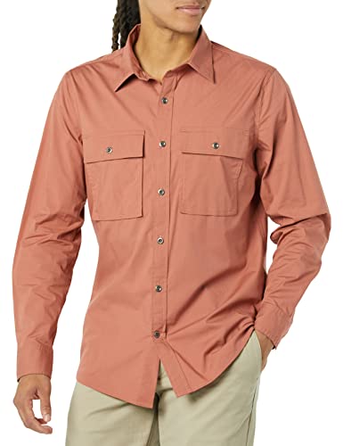 Amazon Essentials Camicia Multiuso Con Due Tasche A Maniche Lunghe Vestibilità Standard (In Precedenza Goodthreads) Uomo, Argilla, L Tall