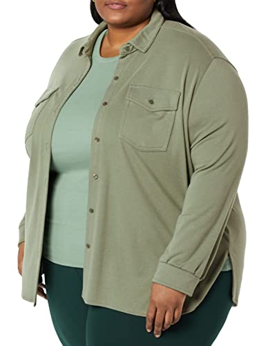 Amazon Essentials Camicia Da Lavoro (Taglie Forti Disponibili) (In Precedenza Amazon Aware) Donna, Verde Chiaro, Xs
