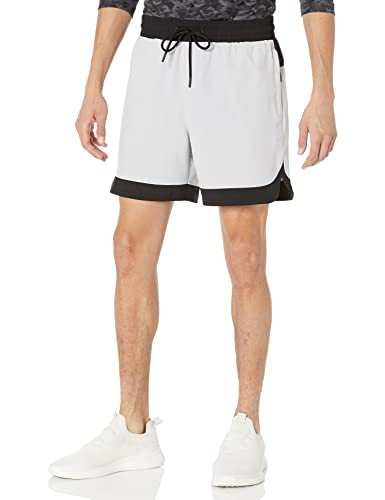 Amazon Essentials Pantaloncini In Tessuto Elasticizzato Active Stretch Uomo, Grigio Chiaro, 6Xl Plus