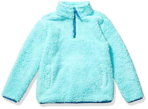 Amazon Essentials Giacca Con Cerniera Corta In Pile Sherpa Bambine E Ragazze, Blu Acqua, 2 Anni