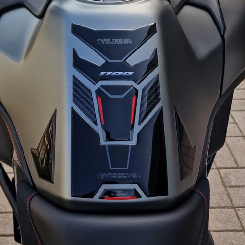 Resin Bike Adesivi Moto Compatibile Con Honda Nt 1100 2020-2024. Protezioni Paraserbatoio Da Urti E Graffi. Adesivi Resinati Con Effetto 3D Made In It