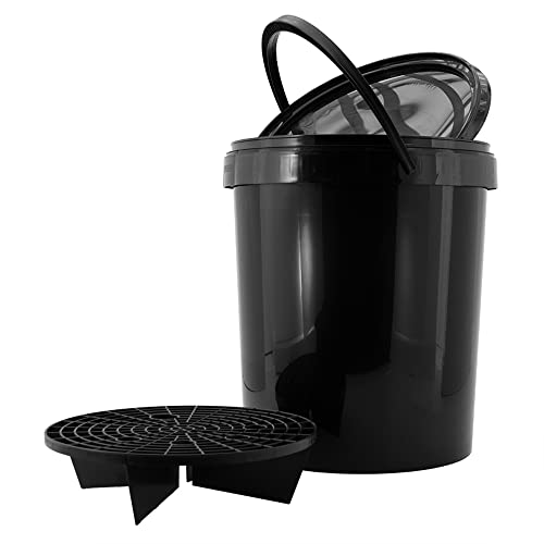 Auto-Style Secchio Autolavaggio 15L Nero + Coperchio + Grit Guard