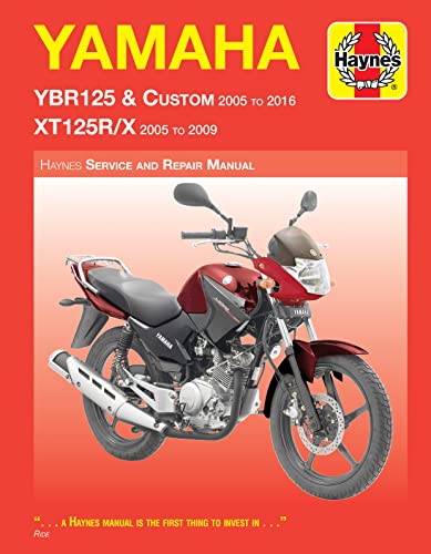 Yamaha Ybr125 & Custom, Xt125R/X Service & Repair Manual 2005 To 2016