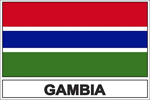 Akachafactory Sticker Adesivi Adesivo Bandiera Gambia Wag