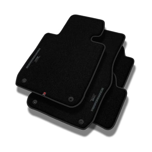 Performance Tappetini Tappetini Auto In Velluto Personalizzati Per Opel Antara 2006-2017 - Premium, Traforato, Grigio Nero -Ricamo Cnc Preciso, Piping