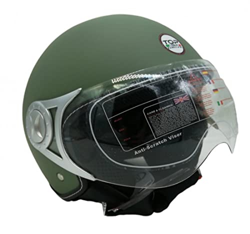 X.One Accessori Srl Casco Caschi Per Scooter Moto Jet Sirio Omolagione Ece 22.05 Certificazione Europea (Xl, Verde)