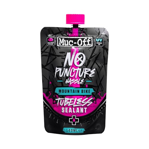 Muc-Off No Puncture Hassle Tubeless Sealant, 140 Ml - Liquido Tubeless Avanzato Con Colorante Tracciante Uv - Lattice Per Tubeless Sigilla Strappi E F