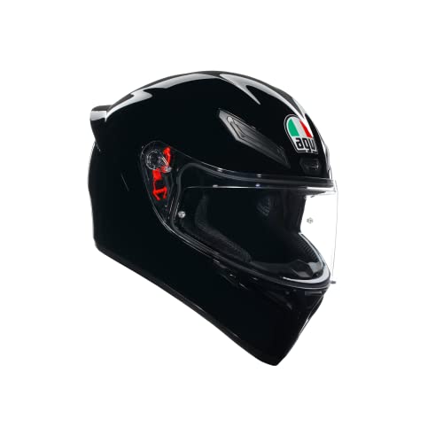 Agv - Casco K1 S E2206, Casco Moto Integrale Ece Da Uomo, Stile Racing Con Spoiler Aerodinamico, Prese D'Aria E Visiera Antigraffio, Campo Visivo 190°