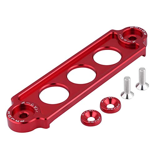 Suuonee Staffa Di Fissaggio Della Batteria, Racing Car Lock Staffa Di Fissaggio Della Batteria Anodizzata Per 1988-2000(Rosso)