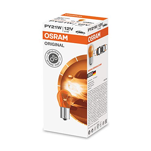 Osram 581 Py21W Bau15S - 10 Lampadine Per Indicatore Luminoso Color Ambra 12 V, 21 W, 7507