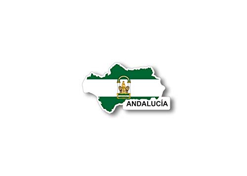 Akachafactory Sticker Adesivi Adesivo Bandiera Spagna Comunita Andalusia
