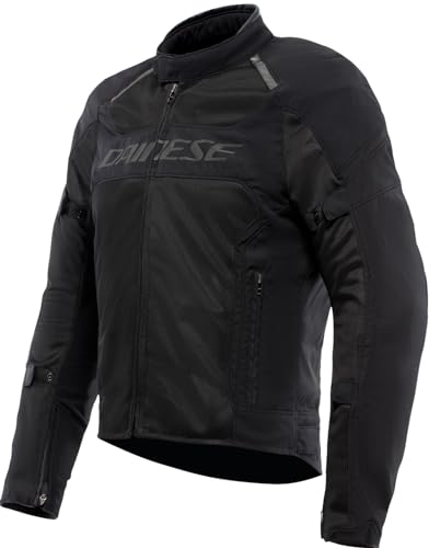 Dainese - Air Frame 3 Tex Jacket, Giacca Da Moto Estiva In Tessuto, Con Fodera Antivento, Uomo, Nero/Nero/Nero, 52
