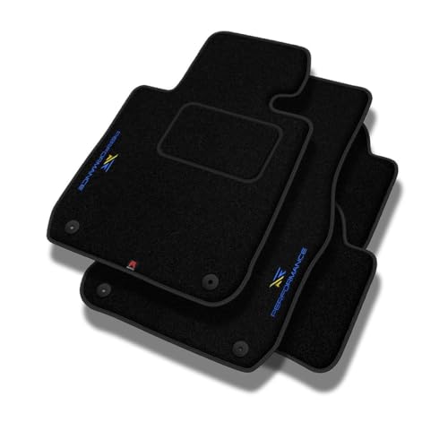 Performance Tappetini Tappetini Auto In Velluto Personalizzati Per Opel Antara 2006-2017 - Standard, Traforato, Blu E Giallo -Ricamo Cnc Preciso, Pipi