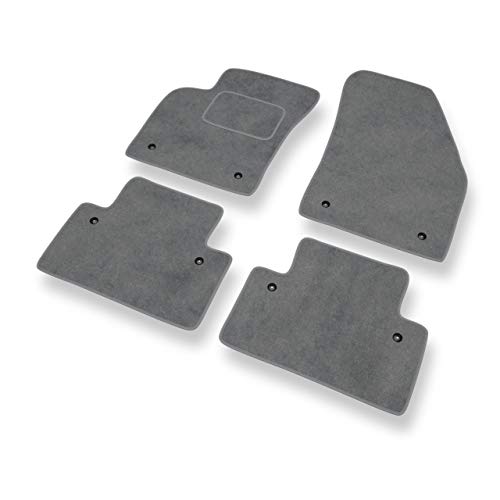 Mossa Premium Tappetini Auto In Velluto Compatibili Con Volvo V50 I (2004-2012) - Tappeti Auto - Grigio 1