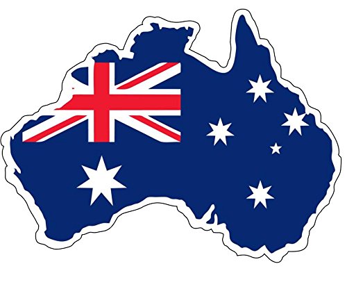 Autocollant Sticker Voiture Laptop Macbook Carte Australie Australien