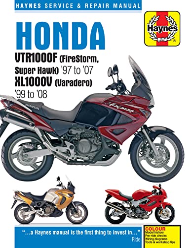 Haynes Honda Vtr1000F Firestorm (Super Hawk) '97 To '07 Xl1000V Varadero '99 To '08 Service And Repair Manual