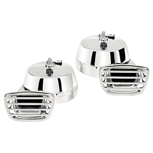 Fisa 1201695 Tromba Elettromagnetica, 2 Morsetti, Cromato, 12V, 2 Pezzi