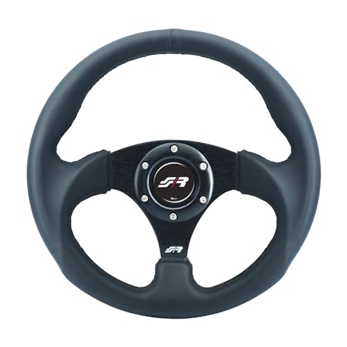 Simoni Racing Rolle Volante Sportivo Universale In Vera Pelle - Colore Nero Diametro 300