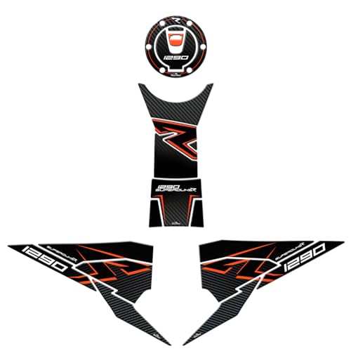 Resin Bike Kit Adesivi Moto Compatibile Con Ktm 1290 Super Duke R 2022-2023. Protezioni Para-Serbatoio Base Da Urti E Graffi. Adesivi Resinati Con Eff