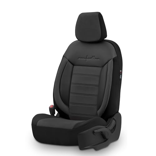 Otom Coprisedili Universali In Velour/Tessuto 'Comfortline' Nero - 11 Pezzi - Compatibili Con Airbag Laterali