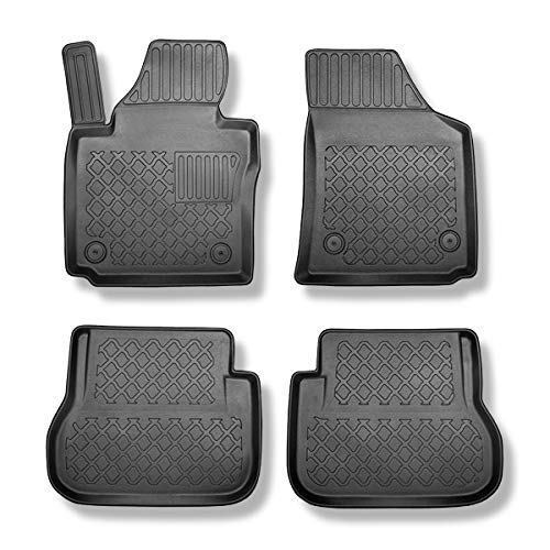 Mossa Tappetini Auto In Tpe Compatibili Con Volkswagen Caddy Iv Maxi Van (2004-10.2020) - Tappeti Auto Neri - G