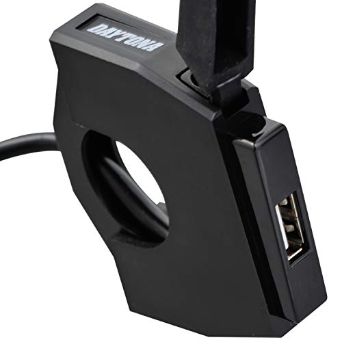 Daytona 89371 Kit Presa Usb A Manubrio Sottile Per Moto, 1 Porta 2,4A(Acc)