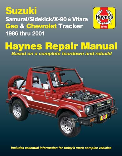 Suzuki Samurai/Sidekick/X-90/Vitara & Geo/Chevrolet Tracker Automotive Repair Manual Haynes Automotive Repair Manual Series: Haynes Automotive Repair