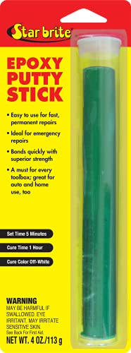 Star Brite Epoxy Putty Stick 113 G - Easy, Fast, Permanent Repairs Even Underwater - Repair Boat Hulls, Decks, Pools, Spas, Hot Tubs, Leaking Gaskets,