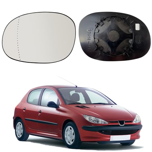 Vetro Del Retrovisore Sinistro + Riparazione Non Sbrinamento Compatibile Peugeot 206/206 1007 E Citroen C2/C3/C3 Pluriel/Xsara Picasso De 1998 À 2012
