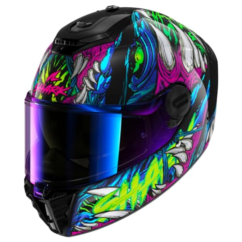 Shark, Casco Moto Integrale Spartan Rs Shaytan Black Green Violet, M