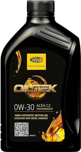 Magneti Marelli Parts & Services - Olio Motore 0W30 Diesel E Benzina, Olio 0W30 C2 Oiltek Performance 140550061416, Pulizia Motore, Olio Sintetico 1L,