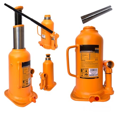 Crick Cric Idraulico Per Auto A Bottiglia Sollevatore Martinetto 16 Tonnellate Per Auto Furgoni Roulotte 16 Ton
