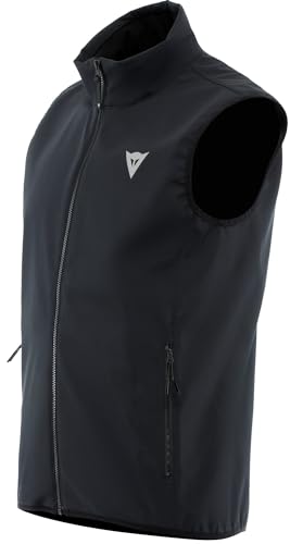 Dainese - No Wind Thermo Vest, Gilet Termico Antivento, Traspirante, Layer Smanicato Per Moto, Man, Nero, L