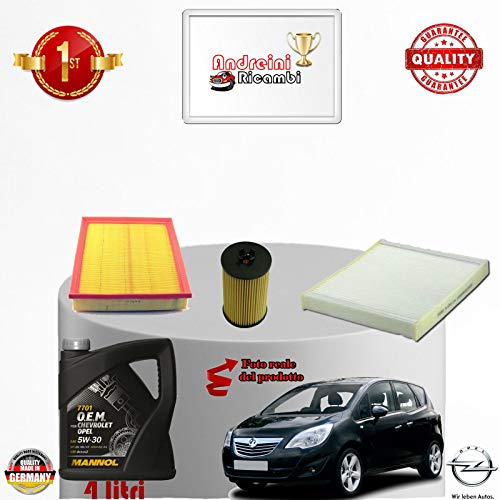 Kit Tagliando Filtri + Olio Meriva B 1.4 Lpg 88Kw 120Cv Dal 2013 ->