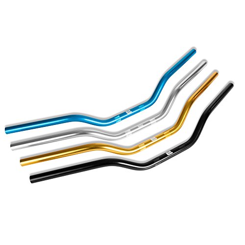 Manubrio Racing 22 Piega Bassa Barracuda Moto Universale Ergal Alleggerito Colore Argento