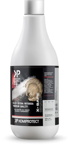 Komiprotect® Olio Per Catene Motoseghe X-Safe Per Scorrimenti Veloci, Esente Da Blocchi Catena, Biodegradabile (500 Ml)