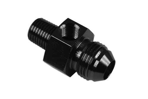 Raccordo Adattatore Connettore Paratia An6-3/8" Npt Con Ingresso Sensore, Nero