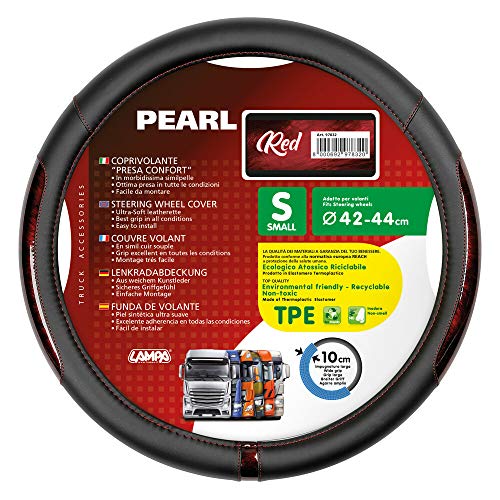 Lampa 97832 Pearl Red, Coprivolante In Similpelle - S - Ø 42/44 Cm