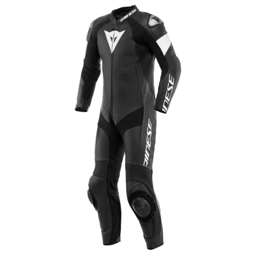 Dainese Tosa Tuta In Pelle Da Moto Traforata One Pece (Black/White,52)