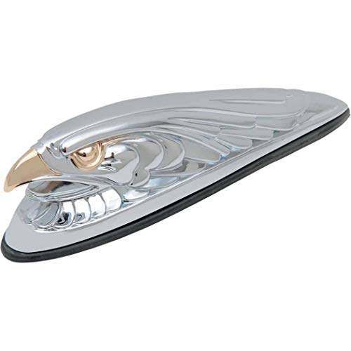 Fregio Metallico Aquila Cromata Per Parafango Moto Custom E Harley Davidson. Ornamento Universale In Metallo