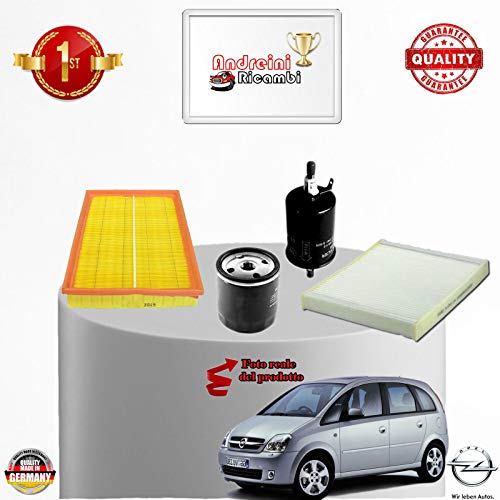 Kit Tagliando 4 Filtri Meriva 1.6 16V Benzina 77Kw 105Cv Dal 2007 -> 2010