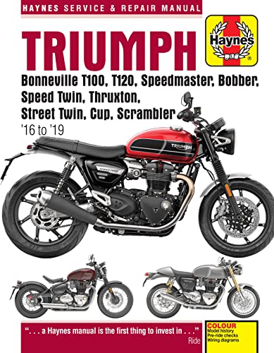 Haynes Triumph Bonneville T100, T120, Speedmaster, Bobber, Speed Twin, Thruxton, Street Twin, Cup, Scrambler '16 To '19 Service & Repair Manual: Water