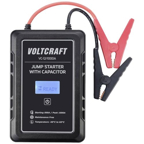 Voltcraft Sistema Di Accensione Rapido Vc-12/1000A Vc-13998130 Corrente Davviamento Ausiliaria (12 V)=500 A Con Condens