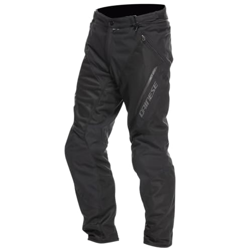 Dainese - Drake 2 Super Air Tex Pants, Pantaloni Da Moto Ventilati, In Tessuto, Per Stagione Estiva, Con Protezioni Removibili, Man, Nero/Nero, 46