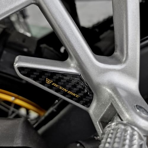 Resin Bike Adesivi Moto Compatibile Con Kove 800X Pro/Adventure/Rallye 2024. Protezione Moto Battitacco Da Urti E Graffi. Coppia Di Adesivi 3D Resinat
