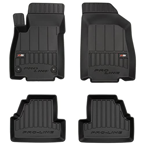 Frogum 3D407305 - Set Completo Di 4 Tappetini 3D In Gomma Per Auto, Con Sistema Di Fissaggio, Colore: Nero